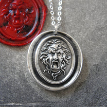 Load image into Gallery viewer, Medusa - Silver Wax Seal Necklace - Guardian Protectress Gorgoneion Protective Amulet - RQP Studio