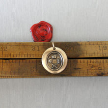 Load image into Gallery viewer, Memento Mori Wax Seal Pendant - Skull Bones Crown Antique Bronze Wax Seal Jewelry