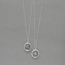 Load image into Gallery viewer, Memento Mori Silver Wax Seal Necklace - Skull Bones Crown of Life Remember Your mortality Jewelry
