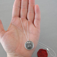 Load image into Gallery viewer, Silver Griffin Wax Seal Necklace - A Mind Aware Of What Is Right