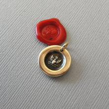 Load image into Gallery viewer, Miniature Phoenix Wax Seal Charm - antique wax seal jewelry with Mythical Phoenix Rising From Ashes