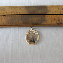 Load image into Gallery viewer, Mourning Wax Seal Jewelry Charm - My Love Lasts After Death - Antique Bronze Pendant