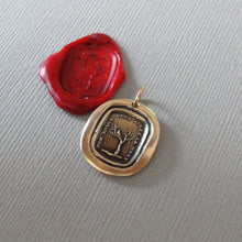 Load image into Gallery viewer, Mourning Wax Seal Jewelry Charm - My Love Lasts After Death - Antique Bronze Pendant