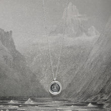Load image into Gallery viewer, Neither Spare Nor Dispose - Silver Wax Seal Necklace With Hand Oath