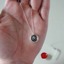 Load image into Gallery viewer, Neither Spare Nor Dispose - Silver Wax Seal Necklace With Hand Oath