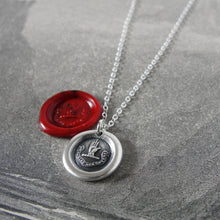 Load image into Gallery viewer, Neither Spare Nor Dispose - Silver Wax Seal Necklace With Hand Oath