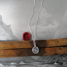 Load image into Gallery viewer, Silver Wax Seal Necklace - A Word Spoken Can Never Be Recalled - RQP Studio