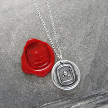 Load image into Gallery viewer, Never Ungrateful - Silver Sunflower Wax Seal Necklace - RQP Studio