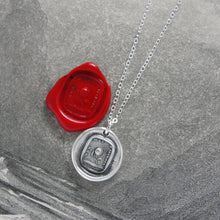 Load image into Gallery viewer, Never Ungrateful - Silver Sunflower Wax Seal Necklace - RQP Studio