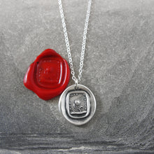 Load image into Gallery viewer, Never Ungrateful - Silver Sunflower Wax Seal Necklace - RQP Studio