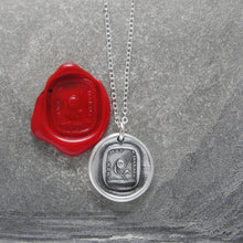 Load image into Gallery viewer, Never Ungrateful - Silver Sunflower Wax Seal Necklace - RQP Studio