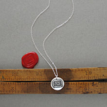 Load image into Gallery viewer, Forget Thee! No! Silver Wax Seal Necklace