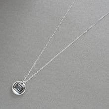 Load image into Gallery viewer, Forget Thee! No! Silver Wax Seal Necklace