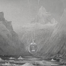 Load image into Gallery viewer, Silver Noah's Ark Wax Seal Necklace - No Rest But In The Ark - RQP Studio