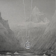 Load image into Gallery viewer, Star Silver Wax Seal Necklace - Guiding Light Protection Polaris Antique Wax Seal Jewelry - RQP Studio