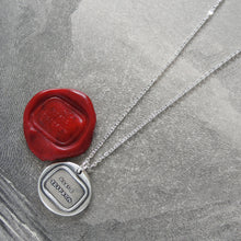Load image into Gallery viewer, Know Thyself - Wax Seal Necklace In Silver With Latin Nosce Teipsum - RQP Studio