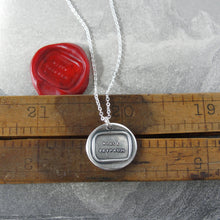 Load image into Gallery viewer, Know Thyself - Wax Seal Necklace In Silver With Latin Nosce Teipsum - RQP Studio