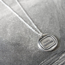 Load image into Gallery viewer, Know Thyself - Wax Seal Necklace In Silver With Latin Nosce Teipsum - RQP Studio