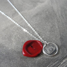 Load image into Gallery viewer, Silver Wax Seal Necklace - Nothing Without You - My Sunshine - RQP Studio
