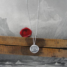 Load image into Gallery viewer, Silver Wax Seal Necklace - Nothing Without You - My Sunshine - RQP Studio