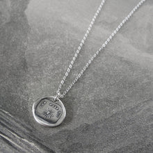 Load image into Gallery viewer, Silver Wax Seal Necklace - Nothing Without You - My Sunshine - RQP Studio