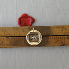 Load image into Gallery viewer, Take Care - Wax Seal Charm Crouching Panther - Be Careful - Antique Bronze Wax Seal Jewelry Pendant