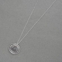 Load image into Gallery viewer, Pegasus Wax Seal Necklace - Always Faithful - Antique Silver Winged Horse Wax Seal Jewelry