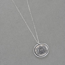 Load image into Gallery viewer, Pegasus Wax Seal Necklace - Always Faithful - Antique Silver Winged Horse Wax Seal Jewelry