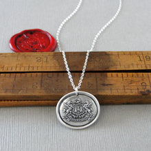 Load image into Gallery viewer, Pegasus Wax Seal Necklace - Always Faithful - Antique Silver Winged Horse Wax Seal Jewelry