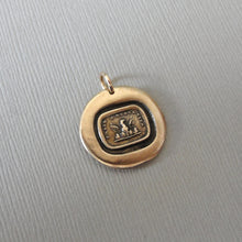 Load image into Gallery viewer, Phoenix Wax Seal Charm - Step To A New Life - antique wax seal jewelry pendant Mythical Phoenix Bird