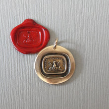 Load image into Gallery viewer, Phoenix Wax Seal Charm - Step To A New Life - antique wax seal jewelry pendant Mythical Phoenix Bird