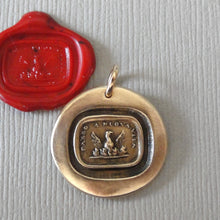 Load image into Gallery viewer, Phoenix Wax Seal Charm - Step To A New Life - antique wax seal jewelry pendant Mythical Phoenix Bird