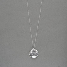 Load image into Gallery viewer, Phoenix Wax Seal Necklace - Courage And Its Reward Antique Silver Wax Seal Charm Jewelry
