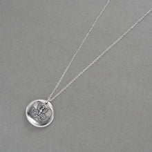 Load image into Gallery viewer, Phoenix Wax Seal Necklace - Courage And Its Reward Antique Silver Wax Seal Charm Jewelry