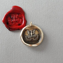 Load image into Gallery viewer, Courage And Its Reward - Wax Seal Pendant Phoenix Rising - Antique Bronze Wax Seal Charm Jewelry