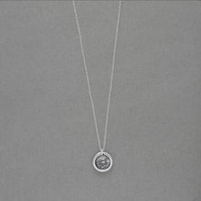 Load image into Gallery viewer, Keep Pushing - Wax Seal Necklace With Plough - Antique Silver Wax Seal Jewelry - Don't Give Up