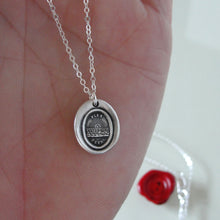 Load image into Gallery viewer, Further Beyond - Silver Sun Wax Seal Necklace - Surpass Your Limits