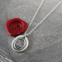 Load image into Gallery viewer, Further Beyond - Silver Sun Wax Seal Necklace - Surpass Your Limits