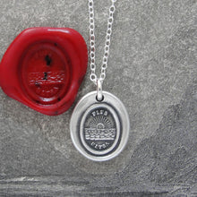 Load image into Gallery viewer, Further Beyond - Silver Sun Wax Seal Necklace - Surpass Your Limits