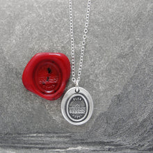 Load image into Gallery viewer, Further Beyond - Silver Sun Wax Seal Necklace - Surpass Your Limits