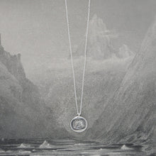 Load image into Gallery viewer, Lovable and Faithful - Silver Wax Seal Necklace with Poodle Dog - RQP Studio