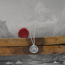Load image into Gallery viewer, Lovable and Faithful - Silver Wax Seal Necklace with Poodle Dog - RQP Studio