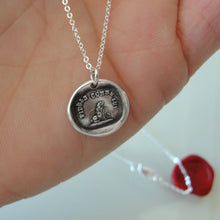 Load image into Gallery viewer, Lovable and Faithful - Silver Wax Seal Necklace with Poodle Dog - RQP Studio