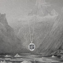 Load image into Gallery viewer, Silver Wax Seal Necklace Demi Lion Rampant - Courage Bravery Strength - RQP Studio