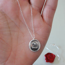 Load image into Gallery viewer, Raven Wax Seal Necklace In Silver - Knowledge Thought and Mind - RQP Studio