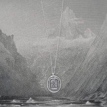 Load image into Gallery viewer, Bend, Never Break - Silver Wax Seal Necklace Bulrush Reed - RQP Studio