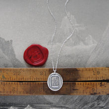 Load image into Gallery viewer, Bend, Never Break - Silver Wax Seal Necklace Bulrush Reed - RQP Studio