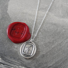 Load image into Gallery viewer, Bend, Never Break - Silver Wax Seal Necklace Bulrush Reed - RQP Studio