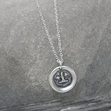 Load image into Gallery viewer, I Grow Strong Again - Silver Wax Seal Necklace With Oak Tree