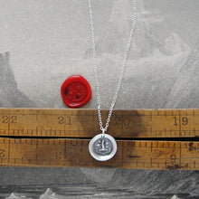Load image into Gallery viewer, I Grow Strong Again - Silver Wax Seal Necklace With Oak Tree